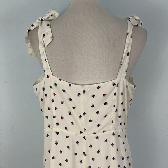 NWT Gap Button Front Shirt Dress Tie-Shoulder Pockets Sz 14 Summer Casual Resort - Picture 11 of 12